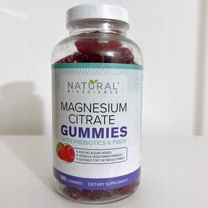 (180 count) Natural Sugar Free Magnesium Citrate Gummies Calming - EXP 04/2028
